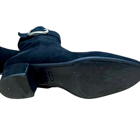 Coach Cassandra bootie in excellent condition black suede size 9.5 women’s - Picture 8 of 12
